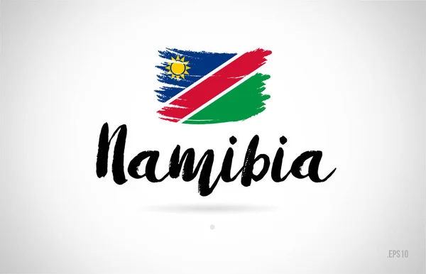 Conceito Bandeira País Namibia Com Design Grunge Adequado Para Design —  Vetores de Stock