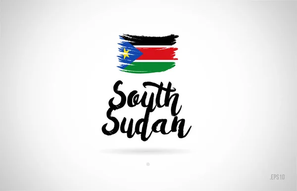 South Sudan Kraju Flaga Koncepcja Grunge Projektowania Nadaje Się Projektowania — Wektor stockowy