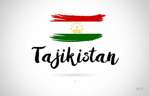 Tadżykistan Kraju Flaga Koncepcja Grunge Projektowania Nadaje Się Projektowania Ikona — Wektor stockowy