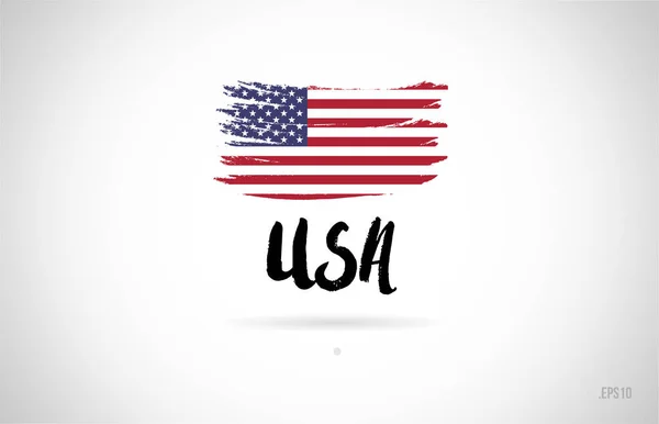 Amerika Birleşik Devletleri Abd Ülke Bayrağı Kavramı Ile Grunge Tasarım — Stok Vektör