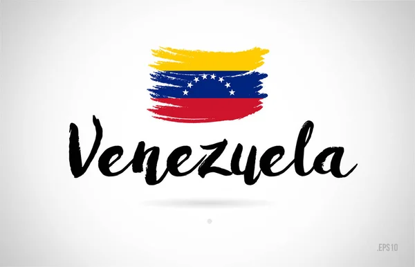 Venezuela Country Flag Concept Grunge Design Suitable Logo Icon Design — Stock Vector