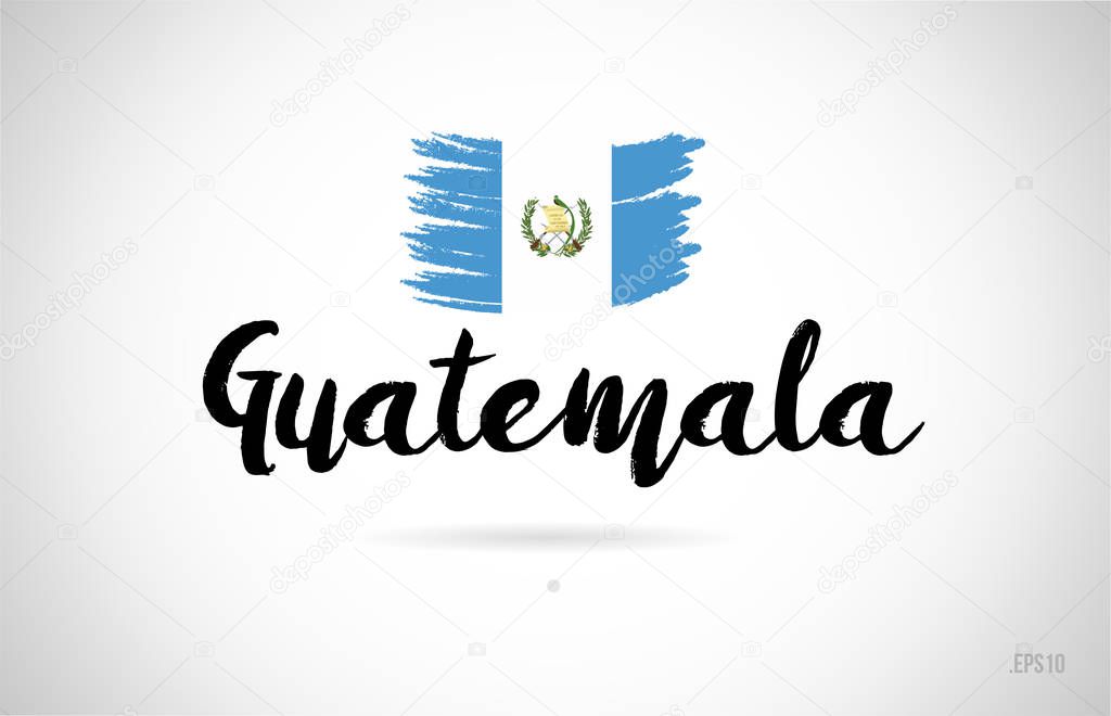 Guatemala country flag concept with grunge design suitable for a logo icon design