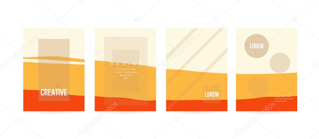 Minimal cover concept for brochure or card design. Simple and elegant with a modern look. Eps10 vector