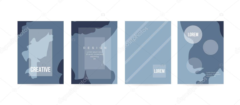 Minimal cover concept for brochure or card design. Simple and elegant with a modern look. Eps10 vector