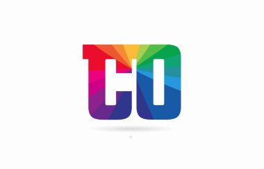 Alfabe harf co c o logo kombinasyon tasarım gökkuşağı renkli bir şirket ya da iş için uygun