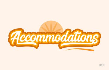 turuncu renk kartı simgesini veya tipografi logo tasarımı için uygun sözcükle konaklama