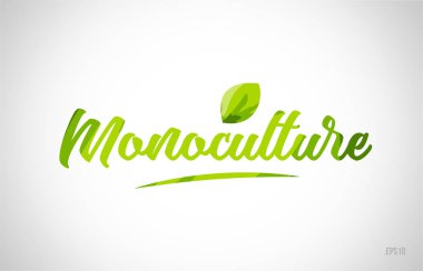 Monokültür pembe yeşil yaprak kelime beyaz arka planda kart simgesini veya tipografi logo tasarımı için uygun