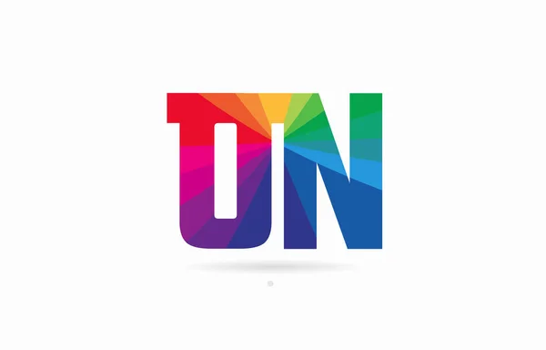 Alfabeto Lettera Logo Combinazione Design Con Colori Arcobaleno Adatto Azienda — Vettoriale Stock