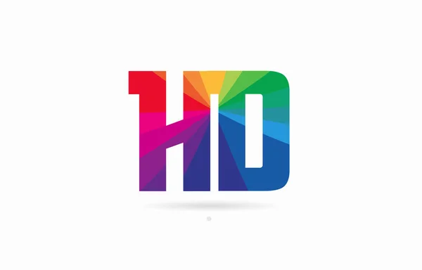 アルファベット文字 ロゴの組み合わせデザイン会社やビジネスに適したの虹色で — ストックベクタ
