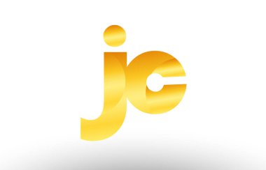 Alfabe harf logo birlikte Dizayn Merkezi j c bir şirket ya da iş için altın altın metal degrade rengi ile tasarım