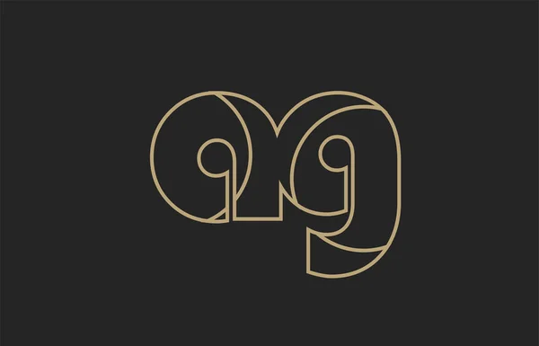 Μαύρο Και Κίτρινο Χρυσό Αλφάβητο Επιστολή Σχεδιασμός Λογότυπου Συνδυασμός Κατάλληλο — Διανυσματικό Αρχείο