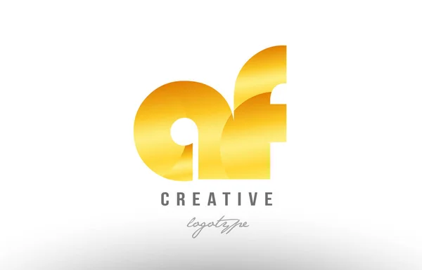 Tasarım Alfabe Harf Logo Kombinasyonun Bir Şirket Için Altın Altın — Stok Vektör