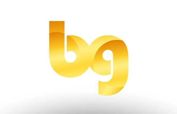 Design Des Alphabets Buchstabe Logo Kombination Mit Goldenen Metallgradienten Farbe — Stockvektor