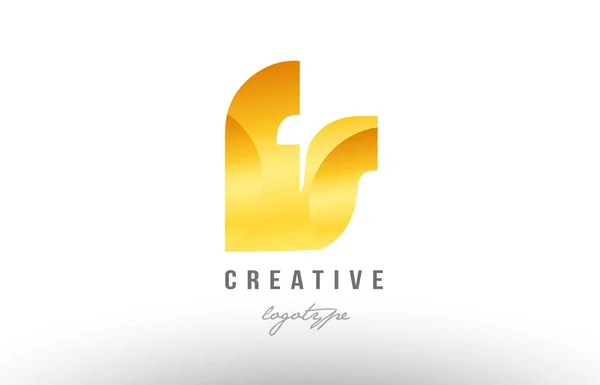 Diseño Alfabeto Letra Logotipo Combinación Con Oro Dorado Gradiente Color — Vector de stock
