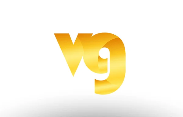 Design Alphabet Letter Logo Combination Gold Golden Metal Gradient Color — Stock Vector