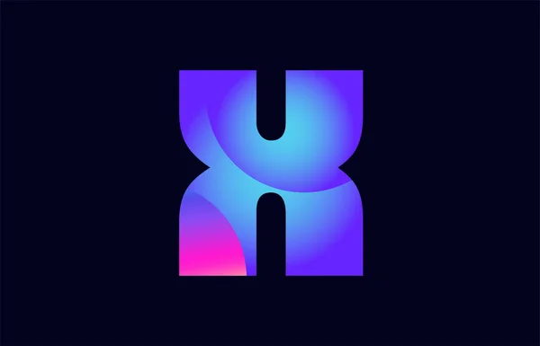 Дизайн Буквы Алфавита Розовый Синий Градиент Цвета Подходит Качестве Логотипа — стоковый вектор