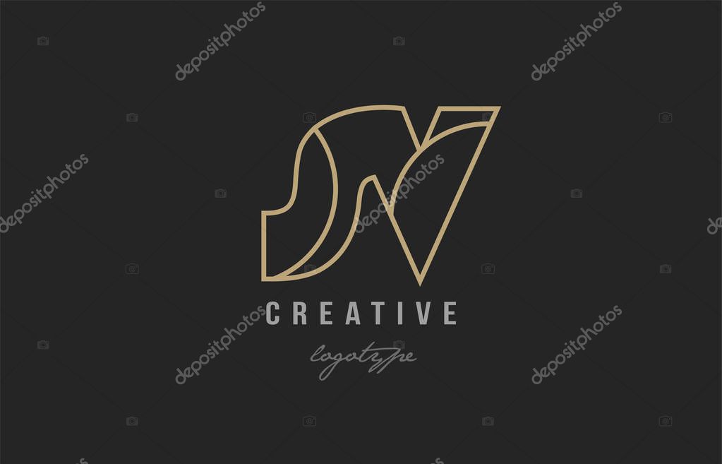 Black and yellow gold alphabet letter sv s v logo combination design suitable for a company or business