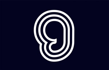 siyah ve beyaz numara 9 logo tasarımı bir şirket veya iş için uygundur