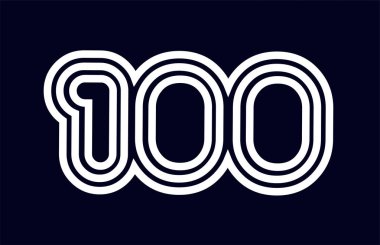 siyah ve beyaz sayı 100 logo tasarım bir şirket ya da iş için uygun
