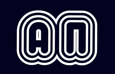 siyah ve beyaz alfabe harfi bir şirket veya iş için uygun bir n logo kombinasyon tasarımı