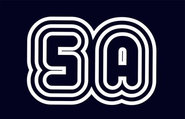 siyah ve beyaz alfabe harfi bir şirket veya iş için uygun bir logo kombinasyon dizaynıdır.