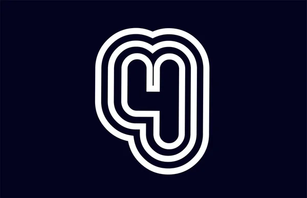 Zwart Wit Nummer Logo Ontwerp Geschikt Voor Een Bedrijf Bedrijf — Stockvector