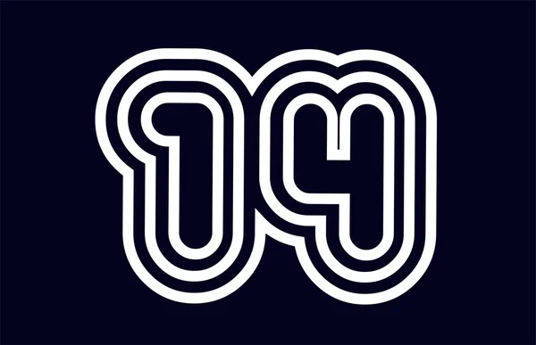 Zwart Wit Nummer Logo Ontwerp Geschikt Voor Een Bedrijf Onderneming — Stockvector