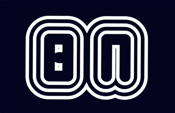 Чорно Біла Абетка Літери Логотипу Комбінації Дизайн Підходить Компанії Або — стоковий вектор