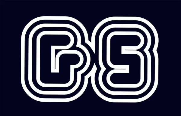 Černé Bílé Abecední Písmeno Logo Kombinace Design Vhodný Pro Firmu — Stockový vektor