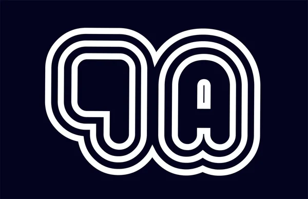 Letra Alfabeto Blanco Negro Diseño Combinación Logotipo Adecuado Para Una — Vector de stock