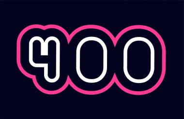 pembe beyaz mavi numarası 400 logo tasarımı bir şirket ya da iş için uygun