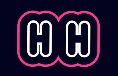 pembe beyaz mavi alfabesi kombinasyonu mektup hh s s logo tasarımı bir şirket ya da iş için uygun