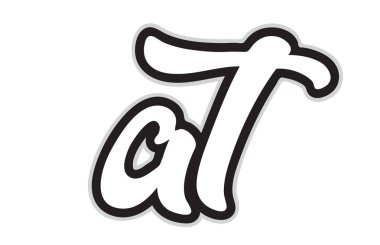 Siyah ve Beyaz alfabe harf kombinasyonu bir t bir şirket ya da iş için bir logo olarak uygun tasarım