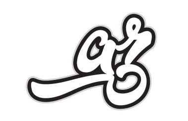 Siyah ve Beyaz alfabe harf kombinasyonu tasarımını az bir şirket ya da iş için bir logo olarak uygun bir z