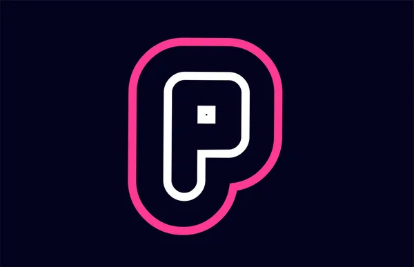 Roze Witte Blauwe Alfabet Letter Logo Ontwerp Geschikt Voor Een — Stockvector