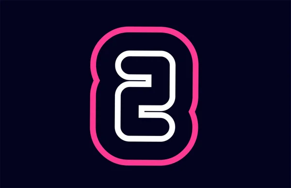 Pink White Blue Alphabet Letter Logo Design Suitable Company Business — Stock Vector