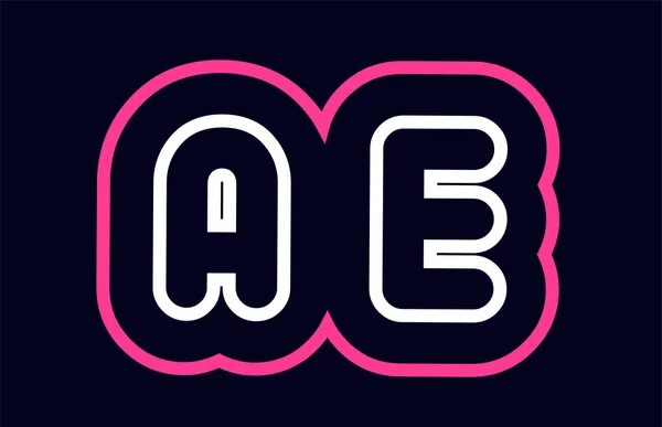 Rose Blanc Bleu Alphabet Combinaison Lettre Logo Design Adapté Une — Image vectorielle