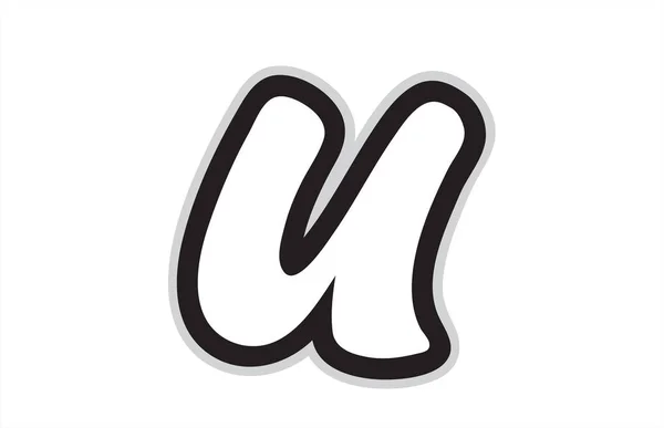 Ontwerp Van Zwart Wit Alfabet Letter Geschikt Als Een Logo — Stockvector