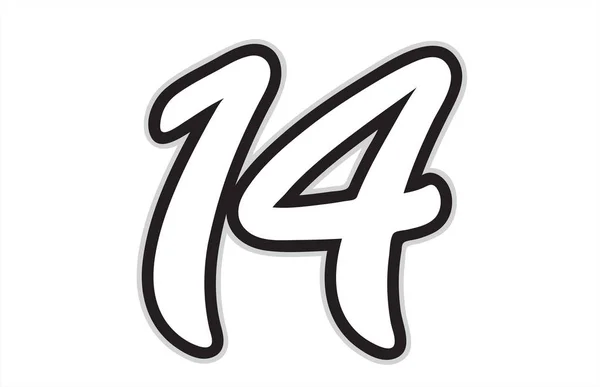 Diseño Blanco Negro Número Adecuado Como Logotipo Para Una Empresa — Vector de stock