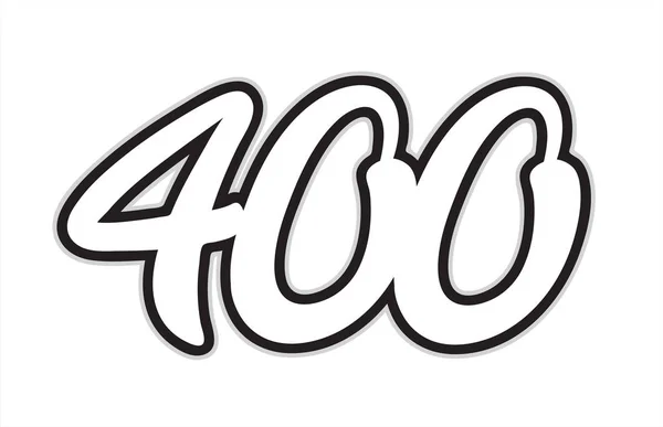 Provedení Černé Bílé Číslo 400 Vhodný Jako Logo Pro Společnost — Stockový vektor