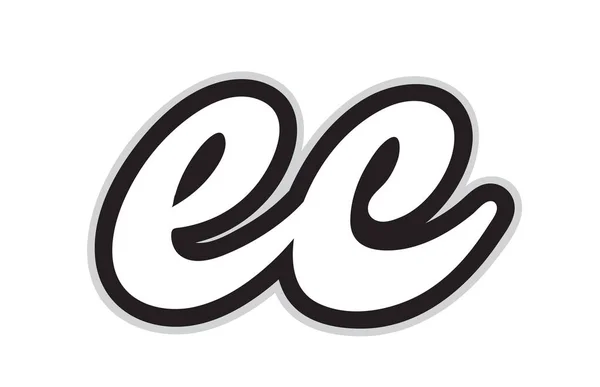 Concepção Combinação Letra Alfabeto Preto Branco Adequado Como Logotipo Para —  Vetores de Stock