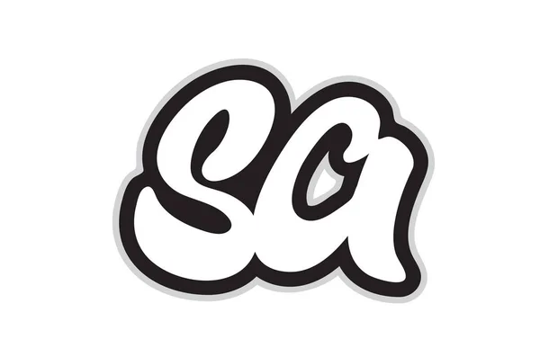 黒と白のアルファベット文字の組み合わせ 会社やビジネスに適したロゴとしてのデザイン — ストックベクタ
