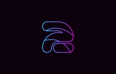 2 logo tasarım mavi ve pembe renkli bir şirket ya da iş için uygun numara