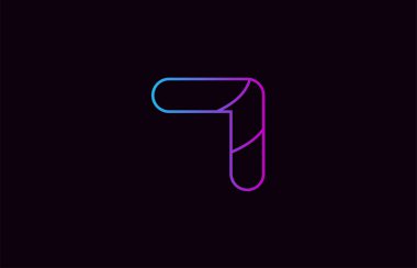7 logo tasarımı mavi ve pembe renk bir şirket ya da iş için uygun numara