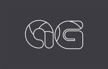 siyah beyaz gri Alfabe harf ag bir g kombinasyonu logo tasarımı bir şirket ya da iş için uygun