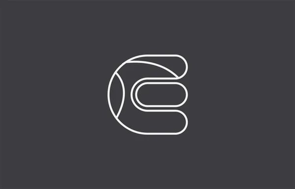 Negro Blanco Gris Alfabeto Letra Logotipo Diseño Adecuado Para Una — Vector de stock
