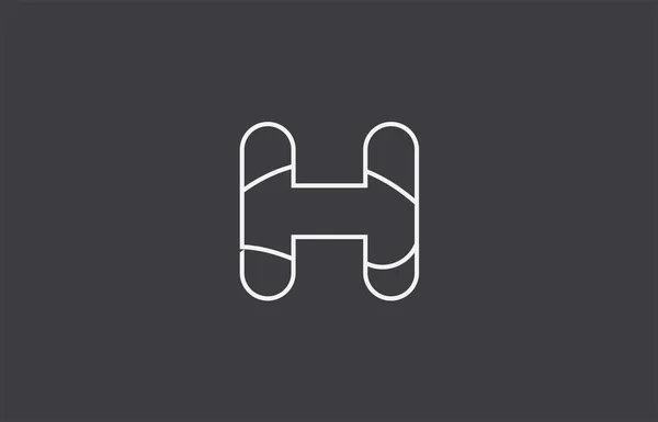 Alphabet Noir Blanc Gris Lettre Logo Design Adapté Une Entreprise — Image vectorielle