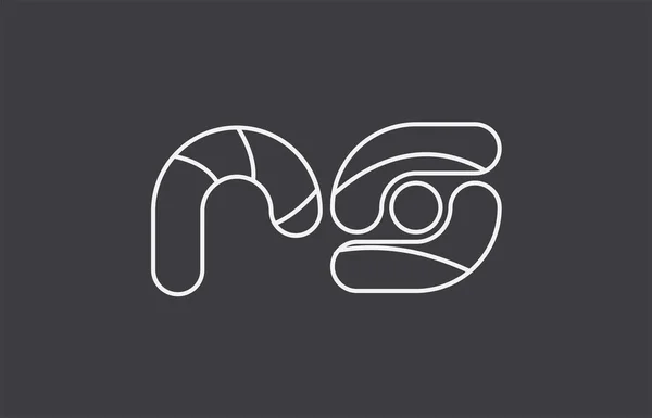 Negro Blanco Gris Alfabeto Letra Combinación Logo Diseño Adecuado Para — Vector de stock