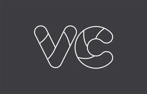 Чорний Білий Сірий Алфавіт Літери Комбінація Логотип Дизайн Підходить Компанії — стоковий вектор
