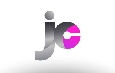 Alfabe harf kombinasyonu jc j c gümüş gri metal metalik degrade rengi bir şirket ya da iş için bir logo olarak uygun tasarım